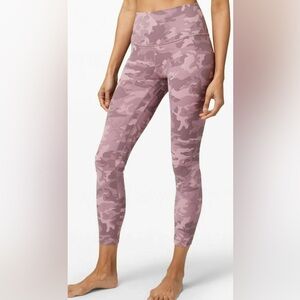Lululemon Align Leggings 25" Size 4 Incognito Camo Pink Taupe Multi EUC
